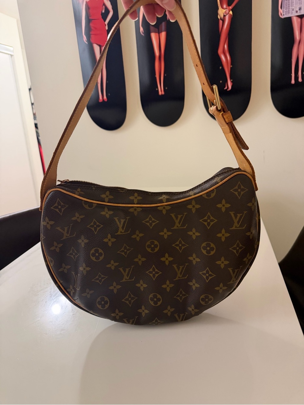 Louis Vuitton Brown Monogram Croissant Shoulder Bag